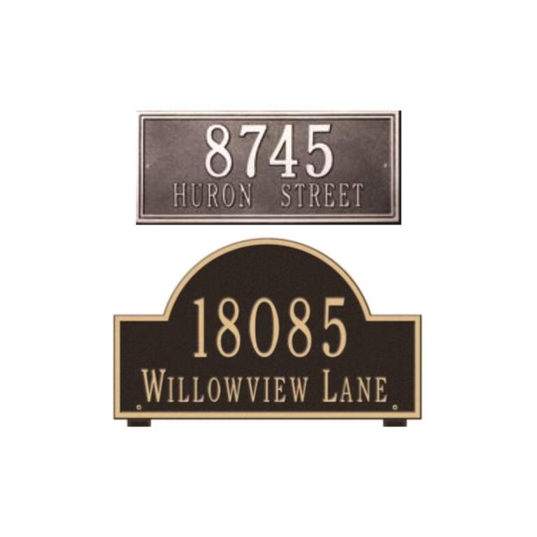 CAST ALUMINUM & BRONZE ADDRESS & YARD PLATES